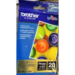Brother BP71GP20 4x6 Glossy Photo Paper 20 Sheets for Inkjet Printers